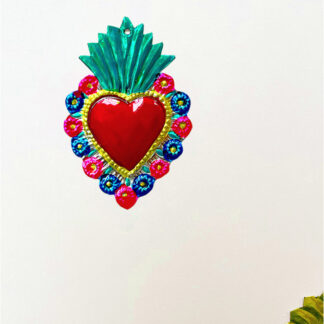 Flowered ex voto heart