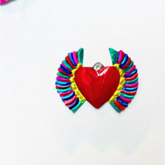 Winged ex-voto heart