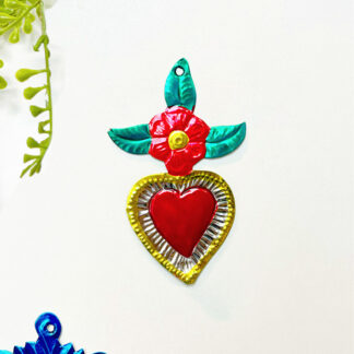 Yellow leaf ex-voto heart