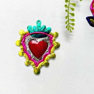 Double crown ex-voto heart