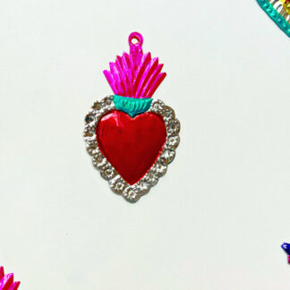 Coeur bord de fleurs (Coeur ex voto) - Tienda Esquipulas