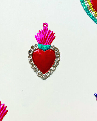 Coeur bord de fleurs (Coeur ex voto) - Tienda Esquipulas