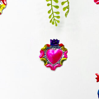 Coeur ex-voto fucsia or (Coeur ex voto) - Tienda Esquipulas