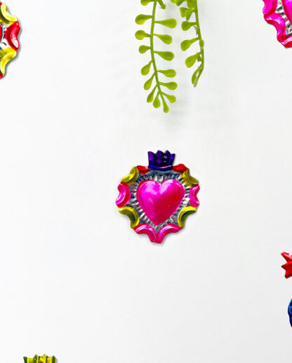 Coeur ex-voto fucsia or (Coeur ex voto) - Tienda Esquipulas