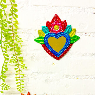 Miroir 14cm bucolique (Coeur ex voto miroir) - Tienda Esquipulas