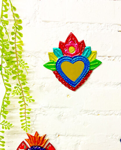 Miroir 14cm bucolique (Coeur ex voto miroir) - Tienda Esquipulas