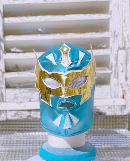 Adult wrestler mask - Gold tape