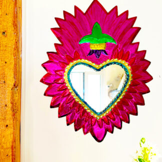 Miroir ex-voto mega fuschia (Miroir mural) - Tienda Esquipulas