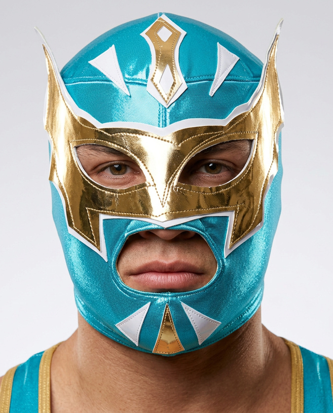 Masque lucha libre cinta de oro - Masque catcheur adulte - Cinta de oro