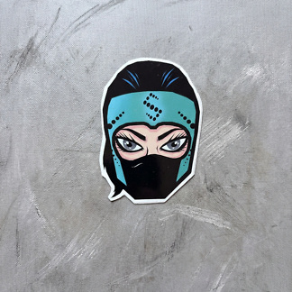 Sticker masque de luchadora Lady Shani, création Dr. Rabias
