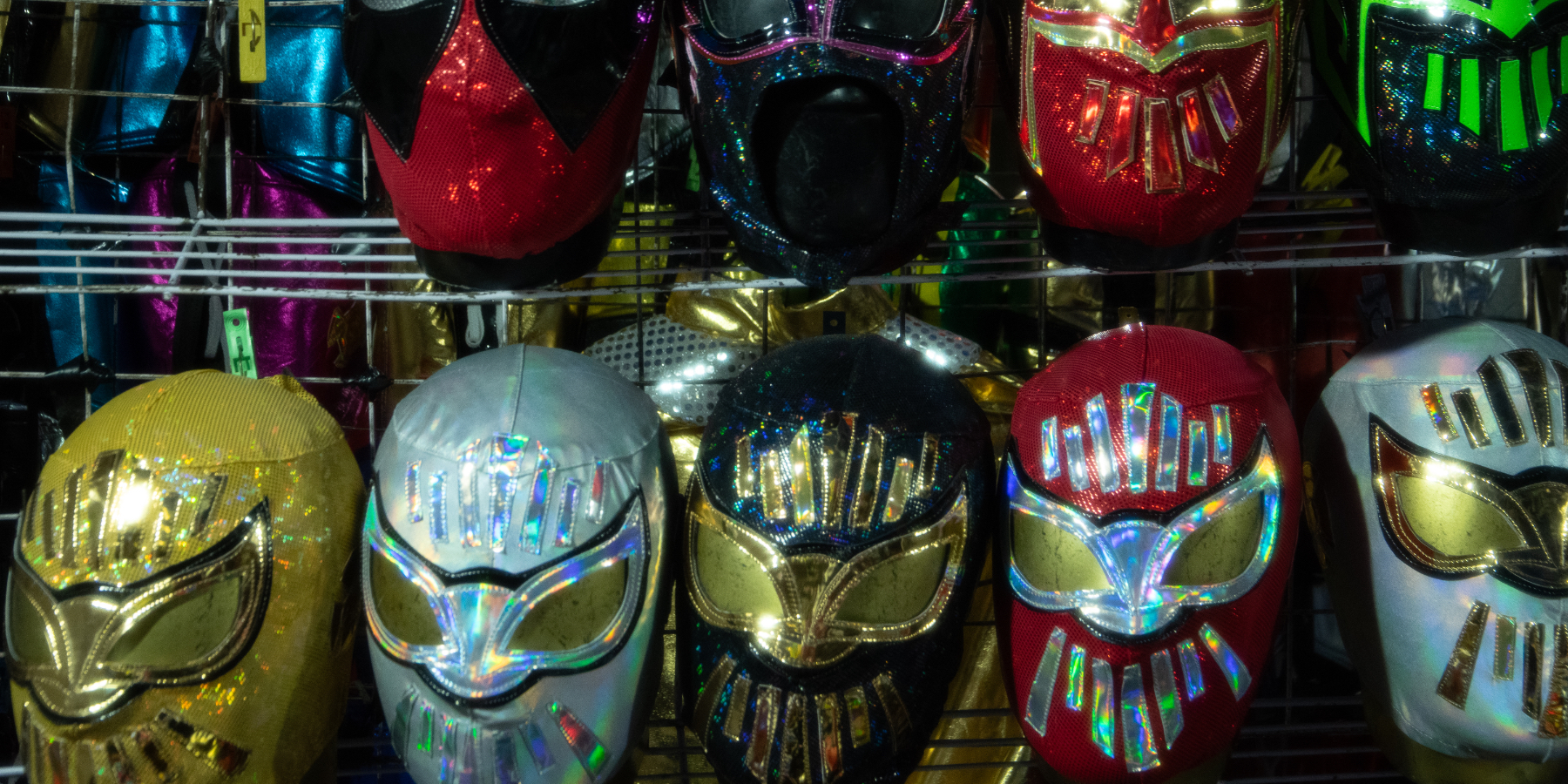 Handcrafted Mexican wrestler masks - Mexico City market 2025