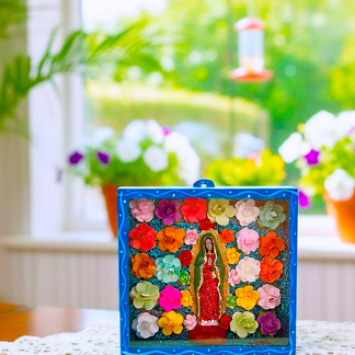 Vierge guadalupe - Vitrine autel Vierge Guadalupe